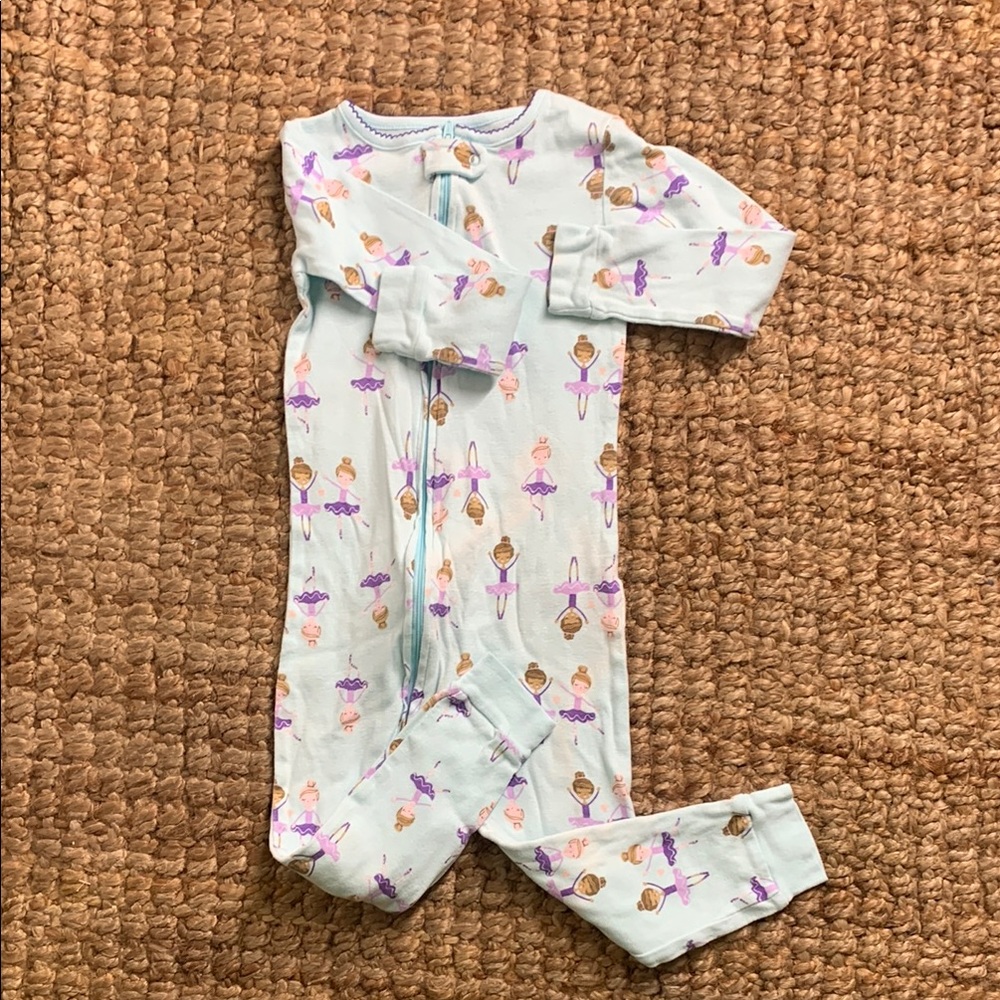 Blue and Purple Footies with Whimsical Print